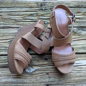 Brown Wedge Sandal Size 9.5